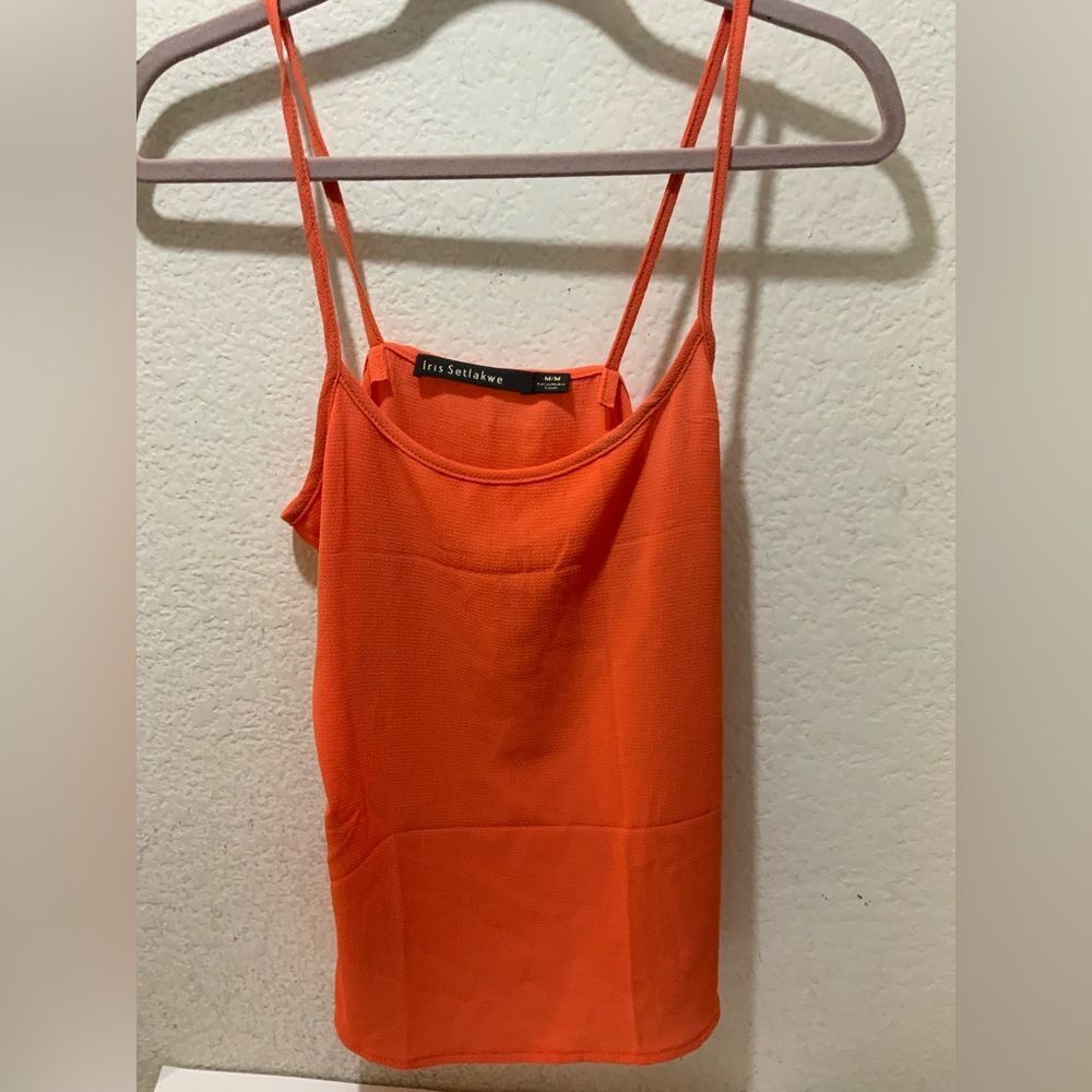 Nwot Iris Setlakwe Women Orange Sleeveless Blouse M